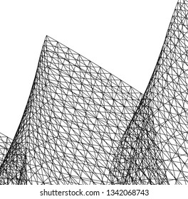 Architectural drawing. Futuristic background