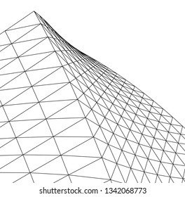 Architectural drawing. Futuristic background