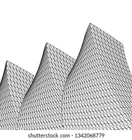 Architectural drawing. Futuristic background