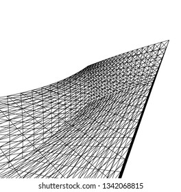 Architectural drawing. Futuristic background
