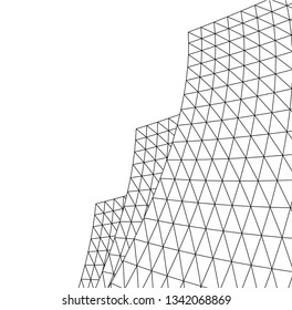 Architectural drawing. Futuristic background