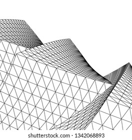 Architectural drawing. Futuristic background