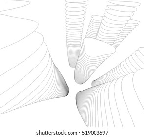 Architectural drawing. Futuristic background