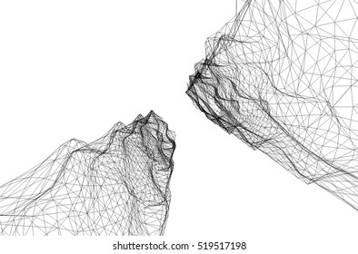 Architectural drawing. Futuristic background