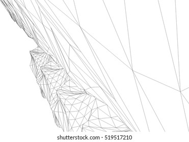 Architectural drawing. Futuristic background