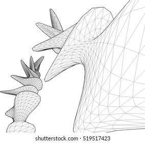 Architectural drawing. Futuristic background