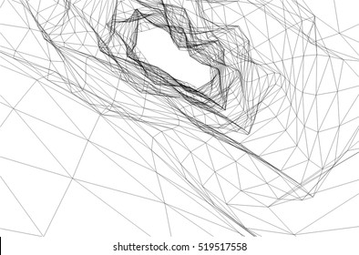 Architectural drawing. Futuristic background
