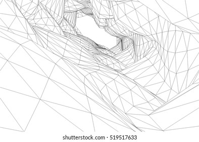 Architectural drawing. Futuristic background