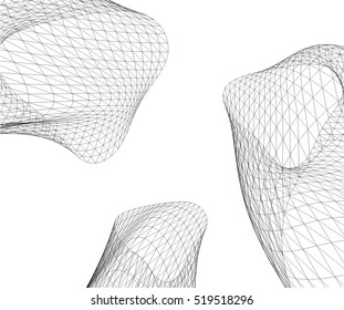 Architectural drawing. Futuristic background