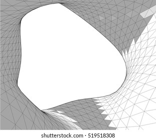 Architectural drawing. Futuristic background