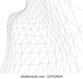 Architectural drawing. Futuristic background