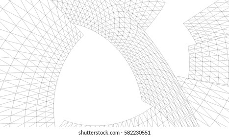 Architectural drawing. Futuristic background
