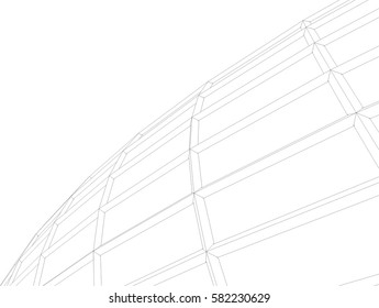Architectural drawing. Futuristic background