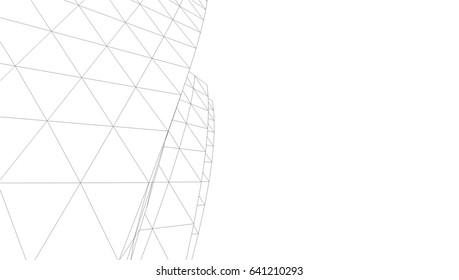 Architectural drawing. Futuristic background