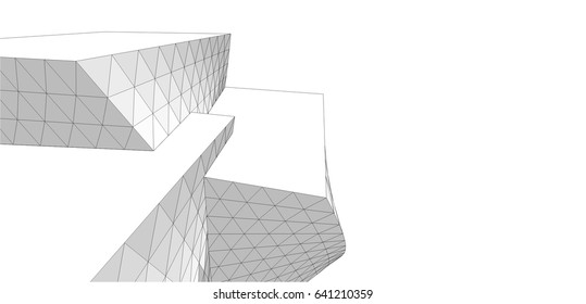 Architectural drawing. Futuristic background