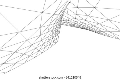Architectural drawing. Futuristic background