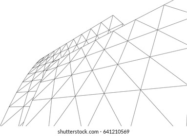 Architectural drawing. Futuristic background