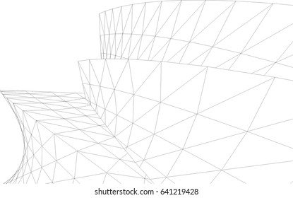 Architectural drawing. Futuristic background
