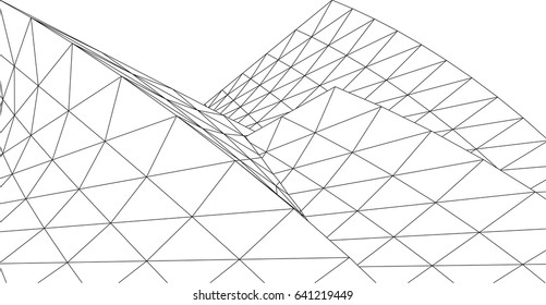 Architectural drawing. Futuristic background