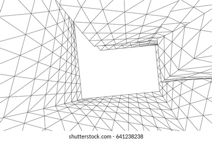 Architectural drawing. Futuristic background