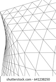 Architectural drawing. Futuristic background