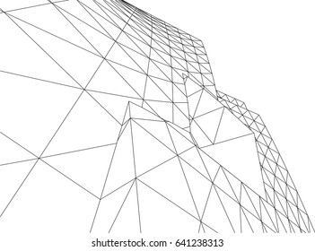 Architectural drawing. Futuristic background