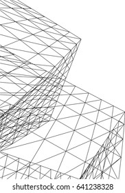 Architectural drawing. Futuristic background