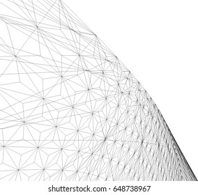 Architectural drawing. Futuristic background