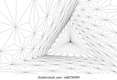 Architectural drawing. Futuristic background