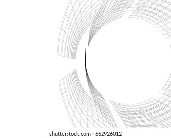Architectural drawing. Futuristic background