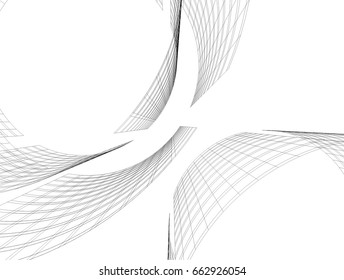 Architectural drawing. Futuristic background