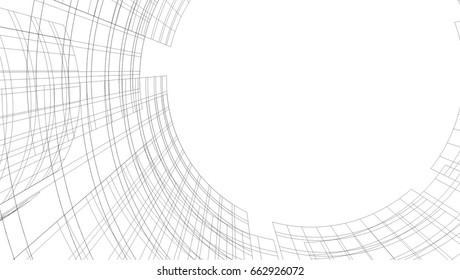 Architectural drawing. Futuristic background