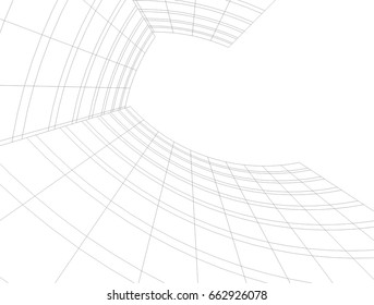 Architectural drawing. Futuristic background