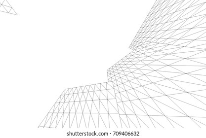 Architectural drawing. Futuristic background
