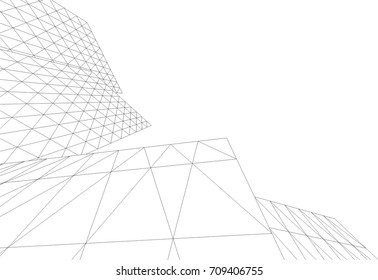 Architectural drawing. Futuristic background