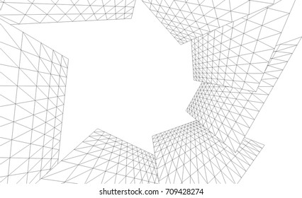 Architectural drawing. Futuristic background