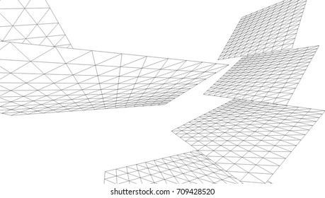 Architectural drawing. Futuristic background