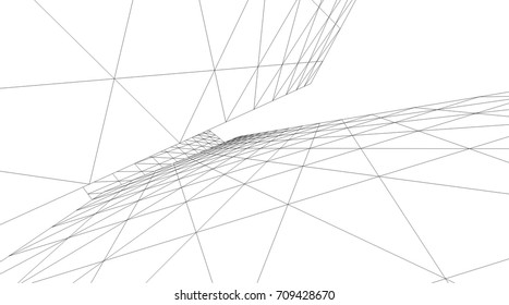 Architectural drawing. Futuristic background