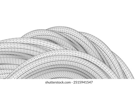 Architectural drawing. Futuristic background vector illustration