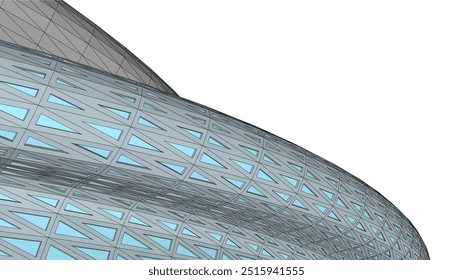 Architectural drawing. Futuristic background vector illustration