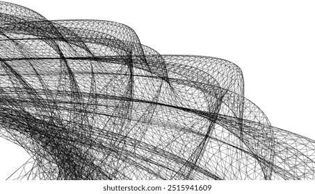 Architektonische Zeichnung. Futuristische Hintergrund, Vektorgrafik