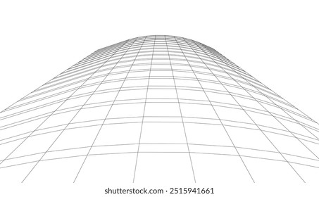 Architectural drawing. Futuristic background vector illustration