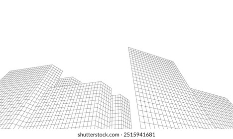 Architectural drawing. Futuristic background vector illustration