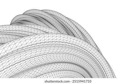 Architectural drawing. Futuristic background vector illustration