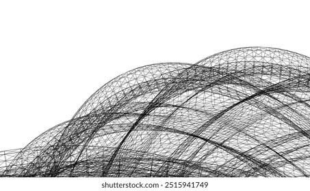 Architektonische Zeichnung. Futuristische Hintergrund, Vektorgrafik
