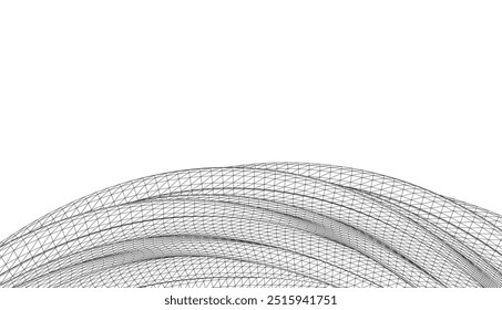 Architektonische Zeichnung. Futuristische Hintergrund, Vektorgrafik