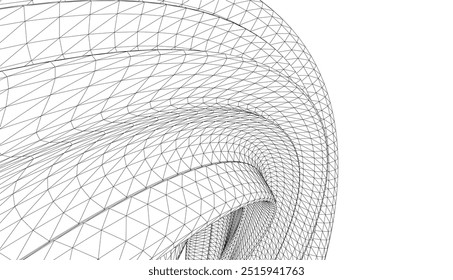 Architectural drawing. Futuristic background vector illustration