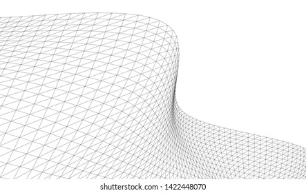 Architectural drawing. Geometric 3d background