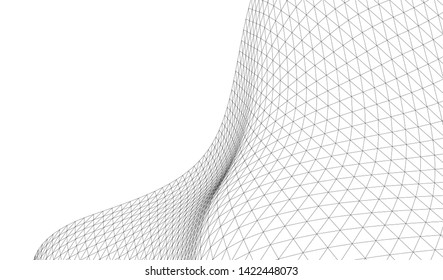 Architectural drawing. Geometric 3d background