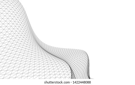 Architectural drawing. Geometric 3d background
